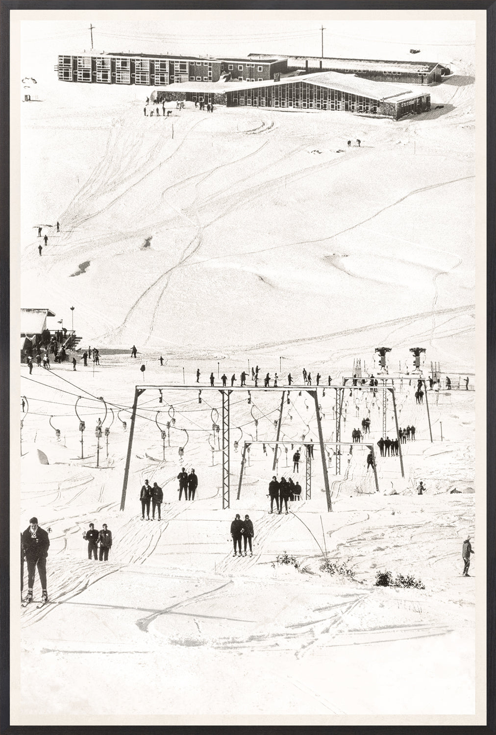 Ski Vacation IV, C. 1960 — figurative fine art print at Laurie Yapp Home