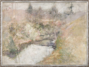Hemlock Pool C. 1890 wall art featuring a soft, impressionistic landscape with muted colors.