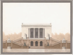 front view of Italian Villa Facade I, C. 1838 luxury Artwork