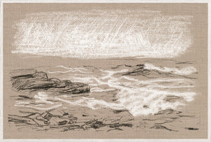 Plein Air Seascape I — nature and landscape fine art print shown from another angle