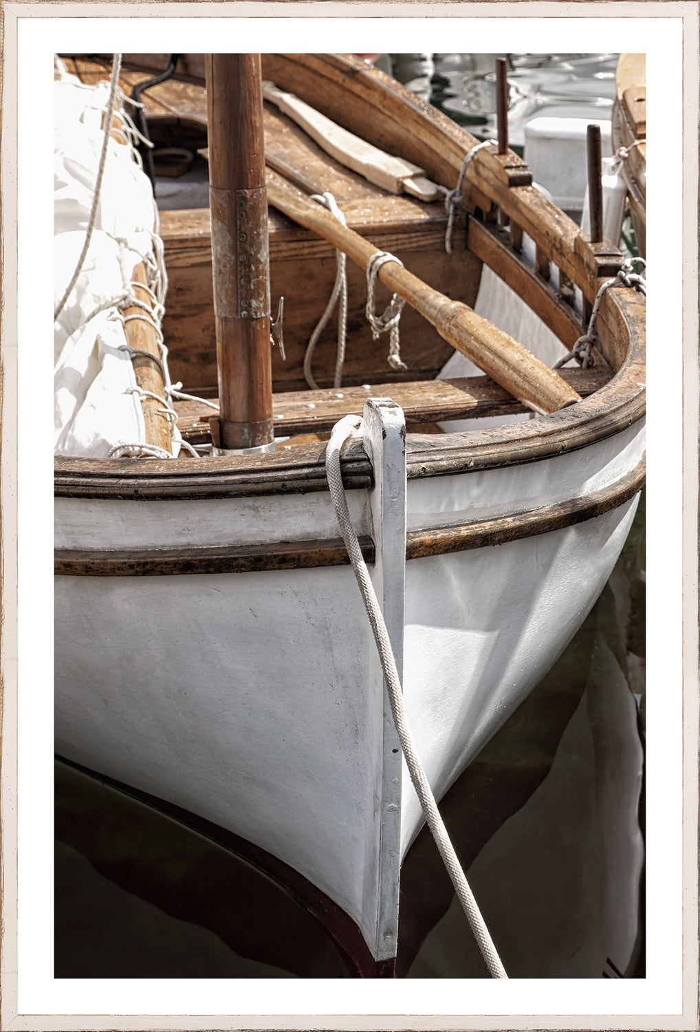 At Mooring I — architecture and travel fine art print in neutral tones at Laurie Yapp Home