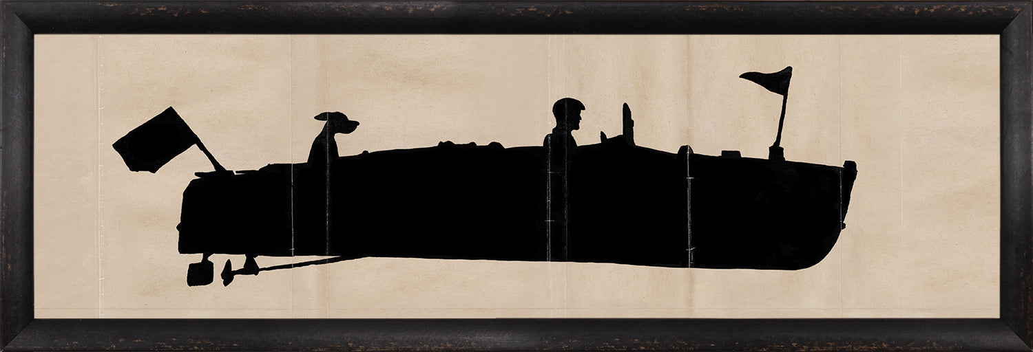 Runabout Silhouette framed art print