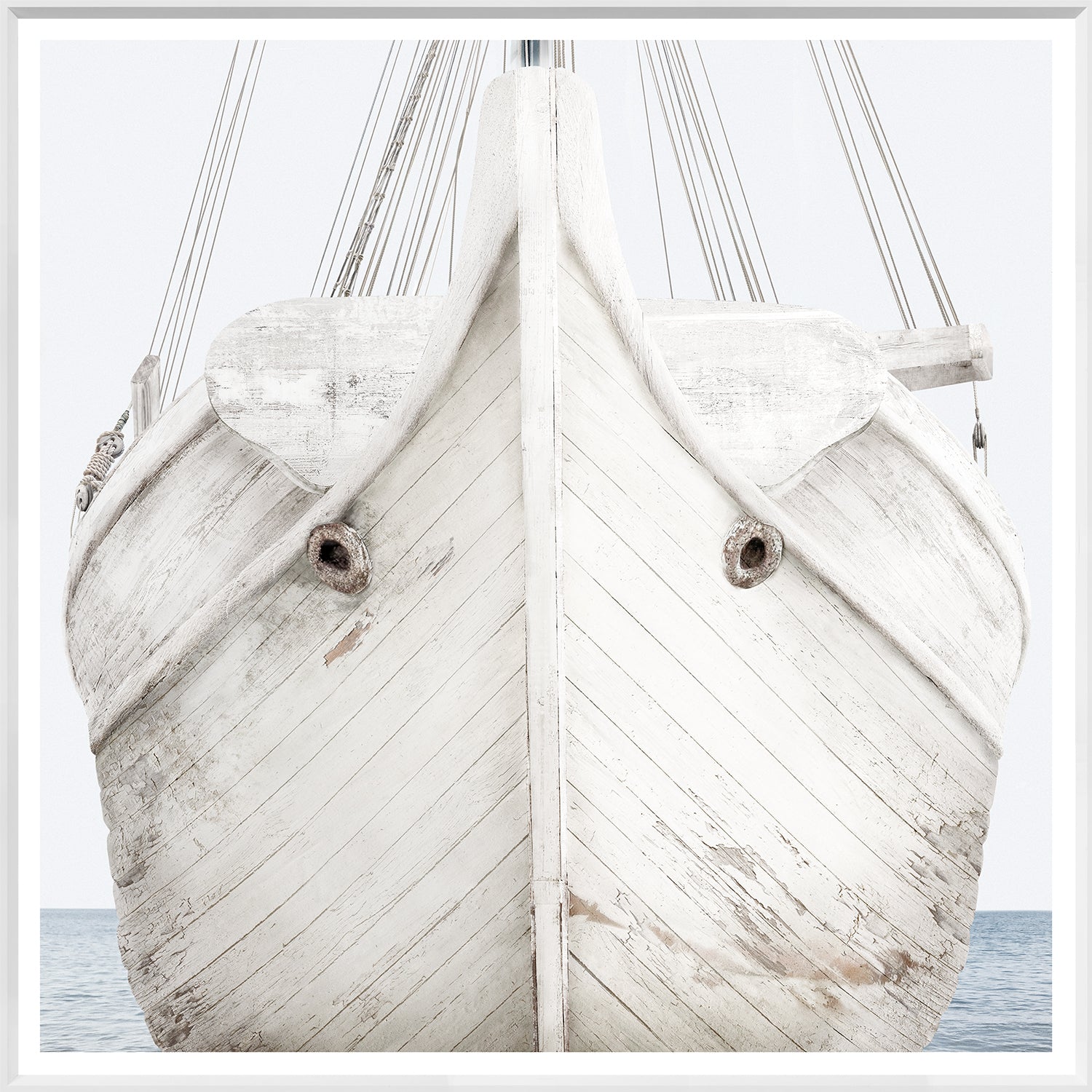 Seaworn Bows II — architecture and travel fine art print in cool tones at Laurie Yapp Home