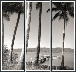 NOSTALGIA COLLECTION – ISLAND DOCK C. 1959 — nature and landscape fine art print in neutral tones at Laurie Yapp Home