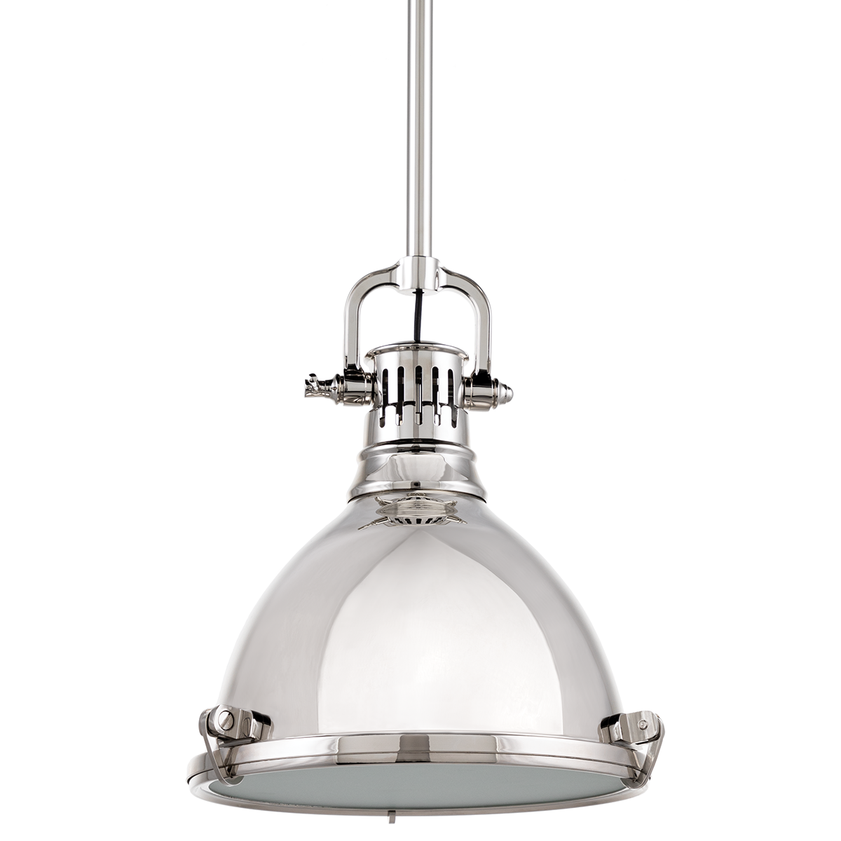 Pelham Pendant 10.5" in aged brass — a Hudson Valley pendant for kitchens, entries, and dining rooms at Laurie Yapp Home.