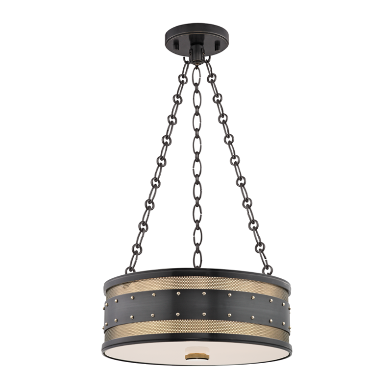 Gaines Pendant in Aged Brass — a Hudson Valley pendant for kitchens, entries, and dining rooms at Laurie Yapp Home.