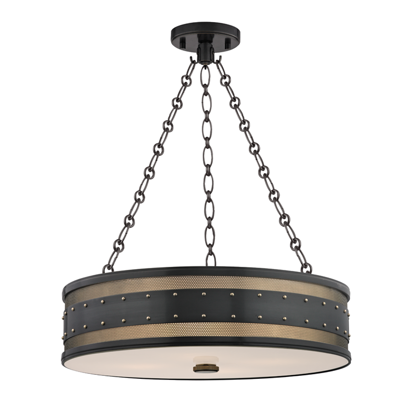Gaines Chandelier 22" in aged brass — a Hudson Valley chandelier for dining rooms, entries, and living rooms at Laurie Yapp Home.