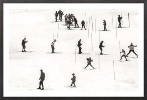 Ski Lesson I C 1966 framed art print