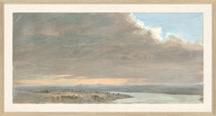 26 × 14 pulg. – Enmarcado en cristal, Marco de madera clara