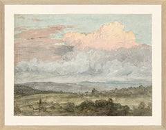 18 × 14 in – Glass Framed, Light Wood Frame