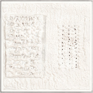 Encaustic Neutrals I — abstract fine art print shown from another angle
