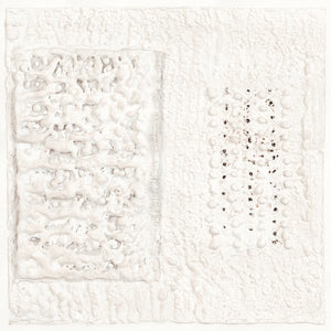Encaustic Neutrals I — abstract fine art print shown from another angle