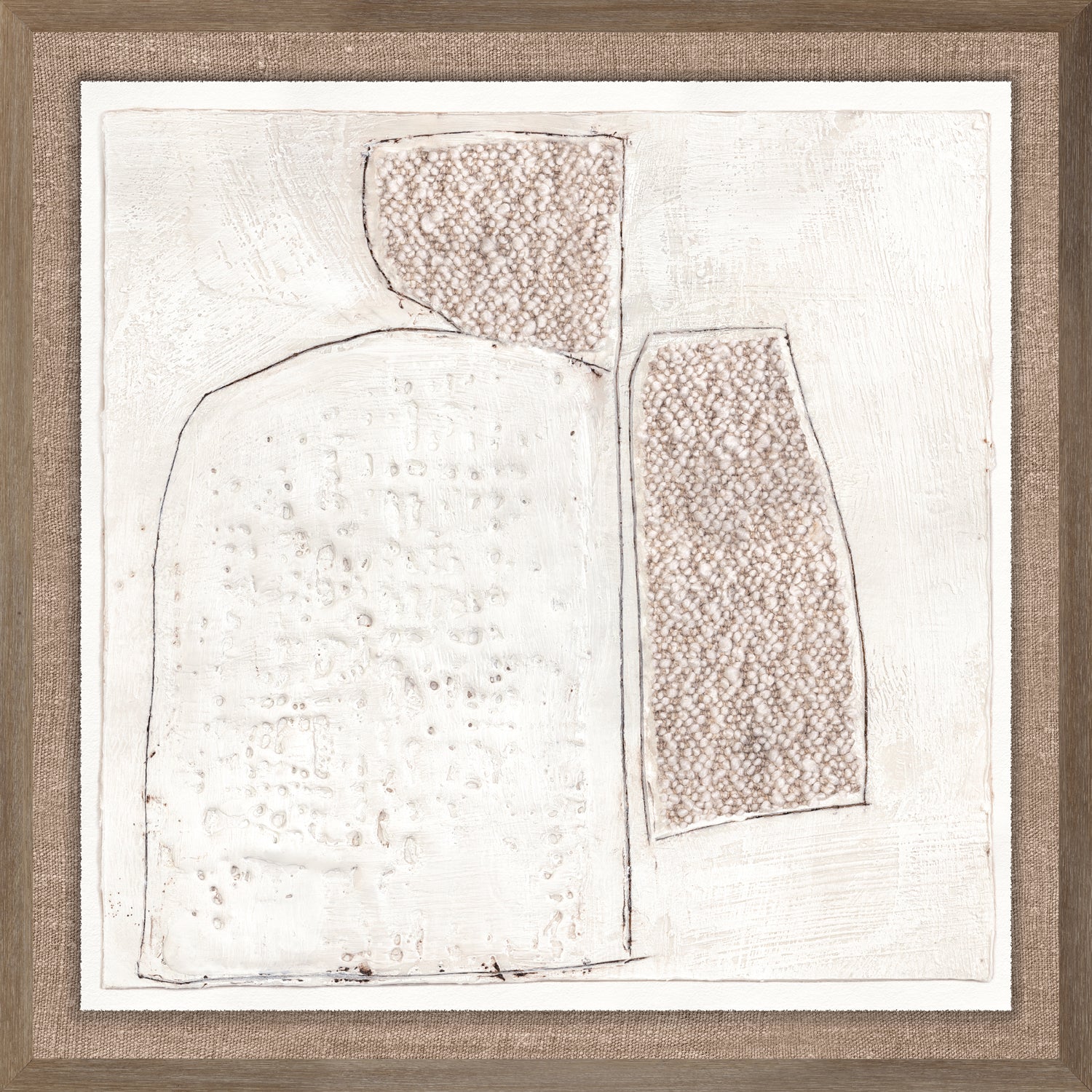Encaustic Neutrals V — abstract fine art print in neutral tones at Laurie Yapp Home
