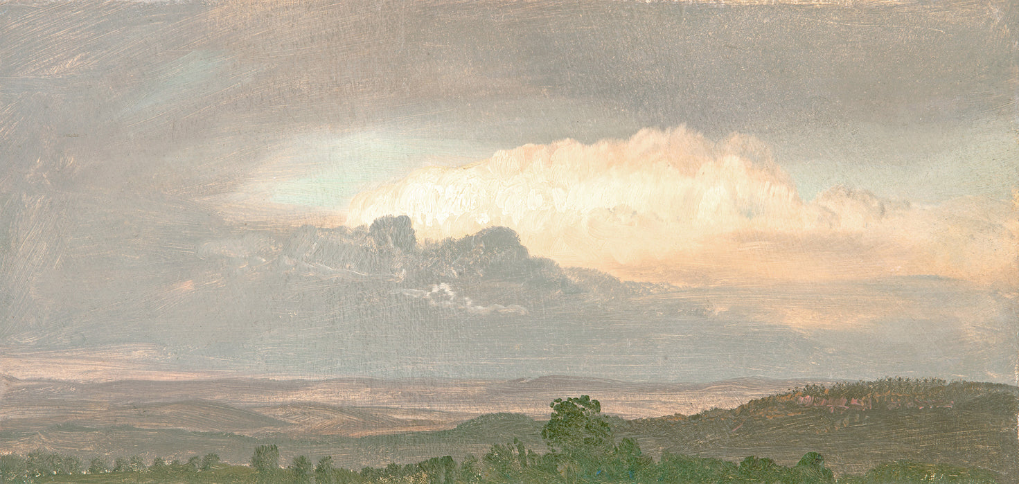 Hudson River School – Clouds Over the Hills C.1865 — nature and landscape fine art print shown from another angle