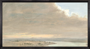 Hudson River School – Sunset, Hudson Valley C. 1870 — nature and landscape fine art print shown from another angle