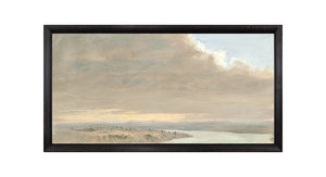 Hudson River School – Sunset, Hudson Valley C. 1870 — nature and landscape fine art print shown from another angle