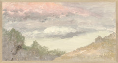 14 × 26 pulg. – Lienzo sobre tabla, marco de madera clara