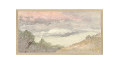 25,4 × 48,26 cm – Lienzo sobre tabla, Marco de madera clara