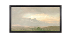 26 × 49 cm – Lienzo sobre tabla, Marco negro