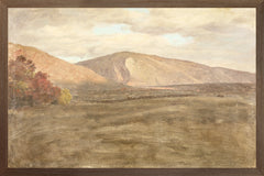 14 × 21 in – Lienzo sobre tabla, marco de madera oscura