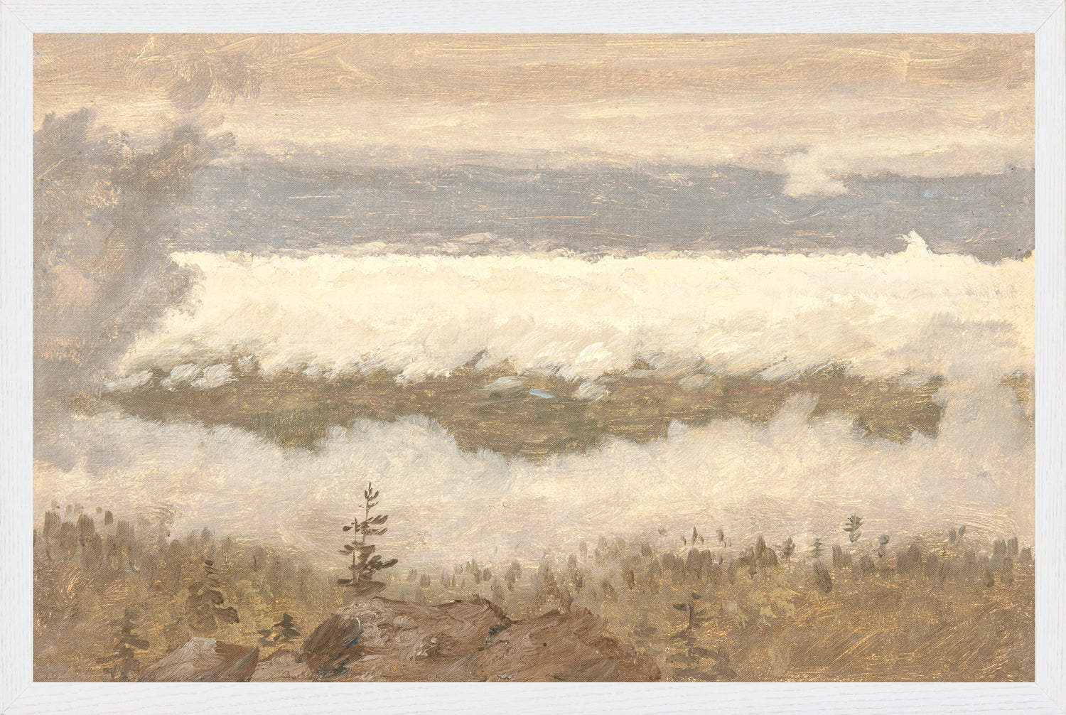 Hudson River School – Clouds from the Catskills C. 1870 — nature and landscape fine art print shown from another angle