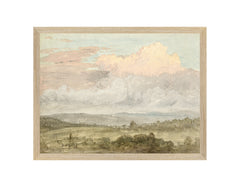 10 × 13 in – Canvas On Board, Light Wood Frame