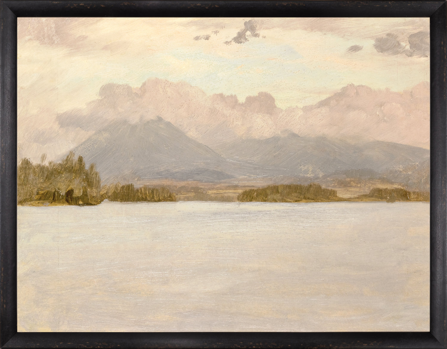 Hudson River School – Lake Katahdin C. 1870 — nature and landscape fine art print shown from another angle
