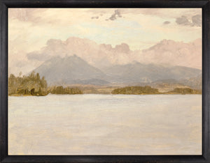 Hudson River School – Lake Katahdin C. 1870 — nature and landscape fine art print shown from another angle