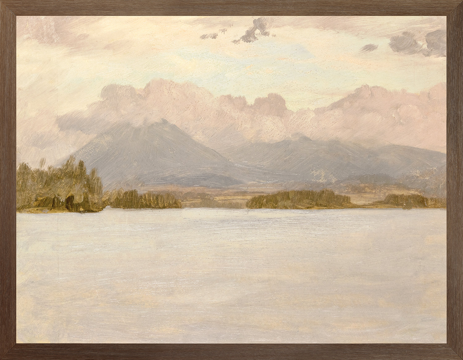 Hudson River School – Lake Katahdin C. 1870 — nature and landscape fine art print shown from another angle