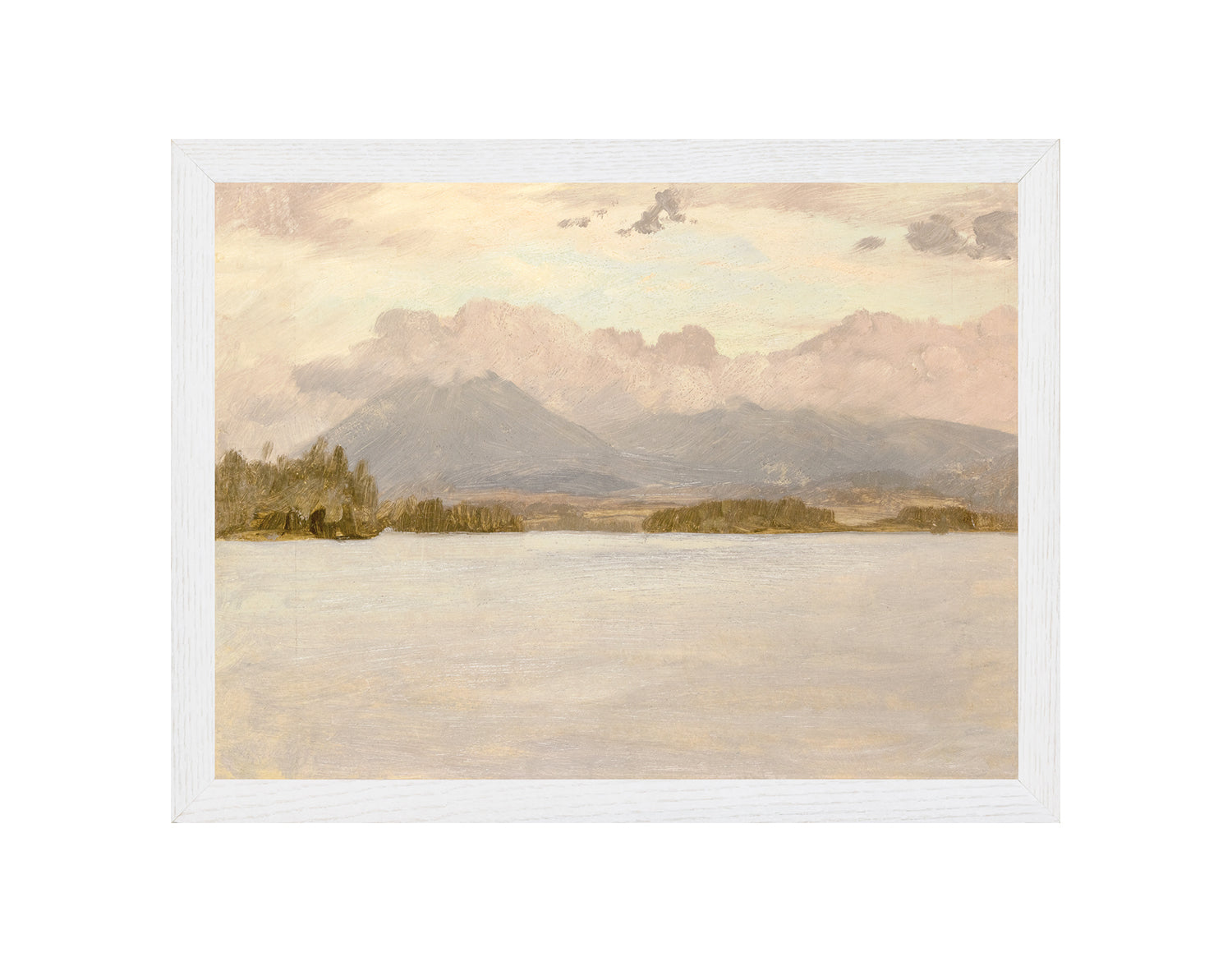 Hudson River School – Lake Katahdin C. 1870 — nature and landscape fine art print shown from another angle