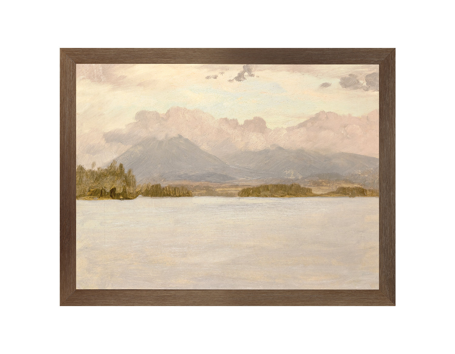 Hudson River School – Lake Katahdin C. 1870 — nature and landscape fine art print shown from another angle