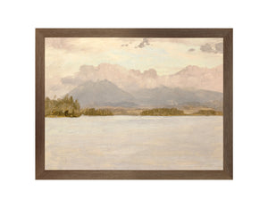 Hudson River School – Lake Katahdin C. 1870 — nature and landscape fine art print shown from another angle