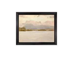 Hudson River School – Lake Katahdin C. 1870 — nature and landscape fine art print shown from another angle