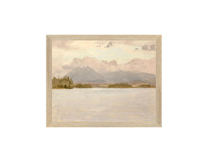 Hudson River School – Lake Katahdin C. 1870 — nature and landscape fine art print shown from another angle