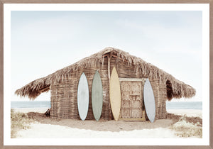 Beach Hut framed art print