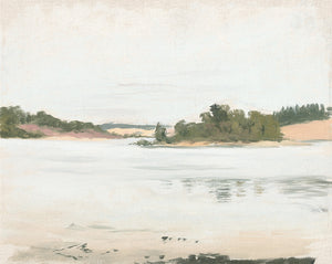 Raw Canvas Series – Inlet — nature and landscape fine art print in cool tones at Laurie Yapp Home