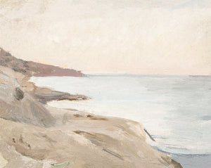Raw Canvas Series – Calm Seas — nature and landscape fine art print in cool tones at Laurie Yapp Home