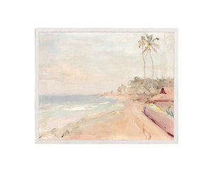 Raw Canvas Series – Pastel Palm II — nature and landscape fine art print in cool tones at Laurie Yapp Home
