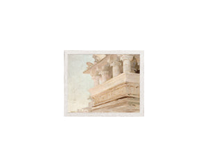 Raw Canvas Series – Pastel Facade — architecture and travel fine art print shown from another angle