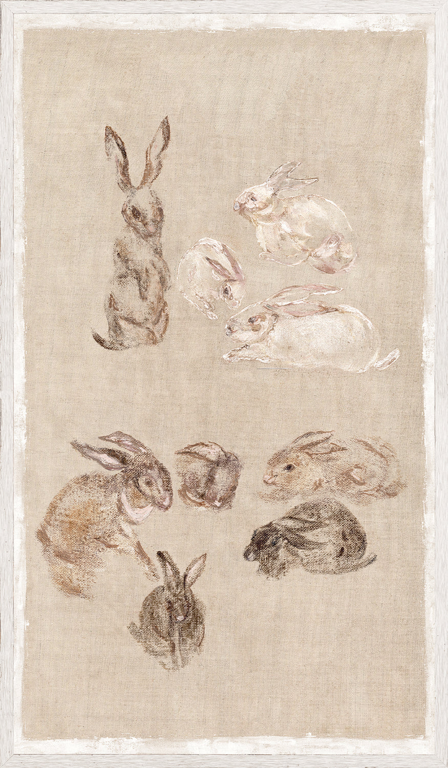 Lapins Sur Lin framed art print