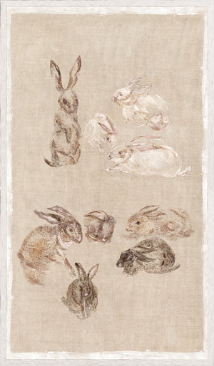 Lapins Sur Lin framed art print