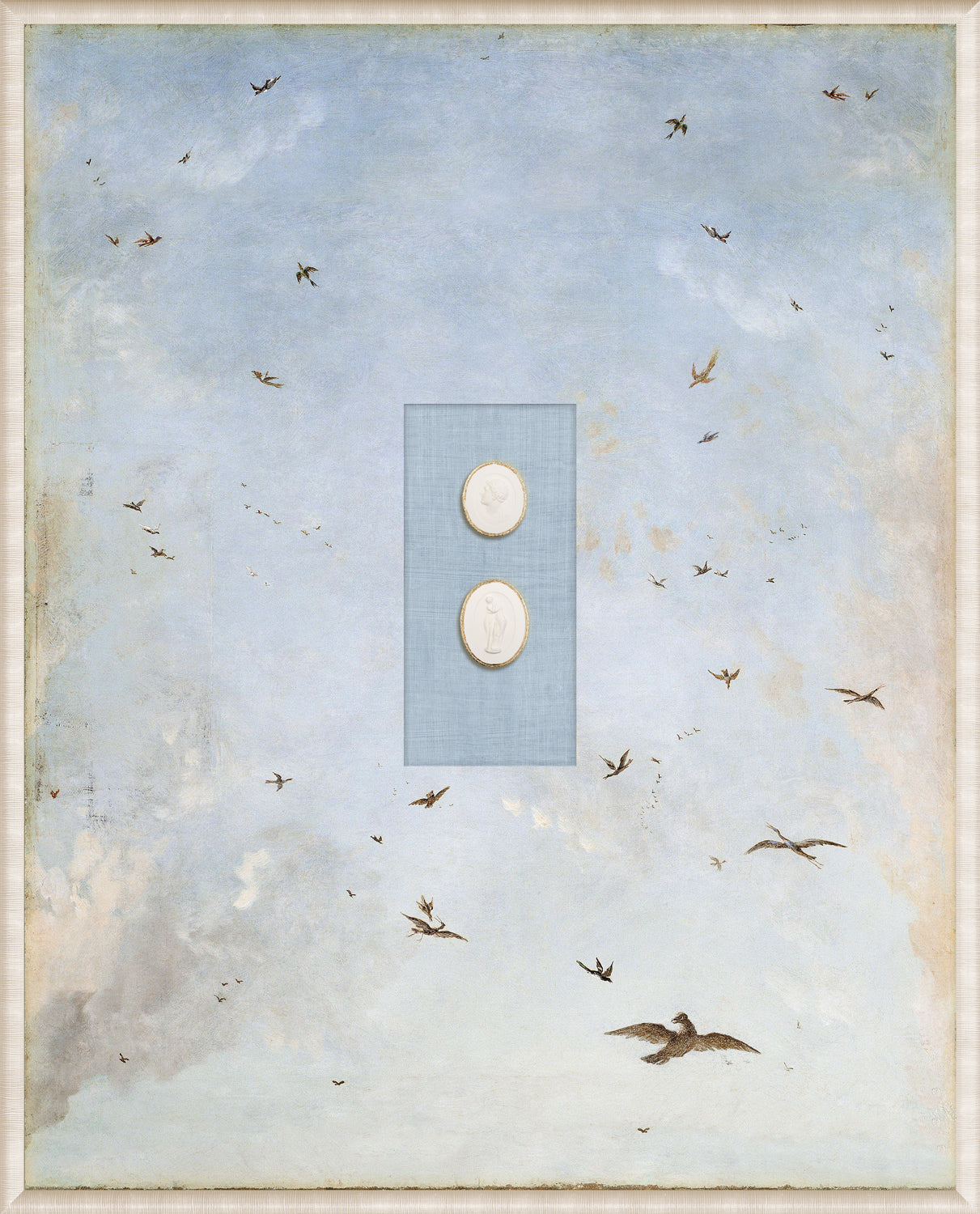 Grand Tour Intaglio – Soaring I, Form VIII framed art print, 16.75 × 20.75 in