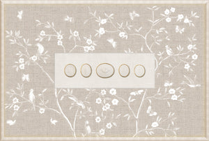 Grand Tour Intaglio – Linen Sanctuary III, Form III framed art print, 14.75 × 21.75 in