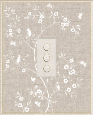 Grand Tour Intaglio – Linen Sanctuary I, Form VI framed art print, 16.75 × 20.75 in