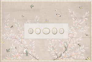 Grand Tour Intaglio – Spring Time Chinoiserie in Crème III, featuring floral design and cameo details.