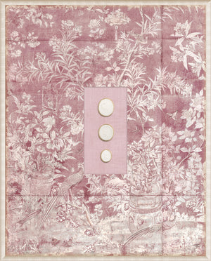 Grand Tour Intaglio – Blush Chinoiserie, Form IV framed art print