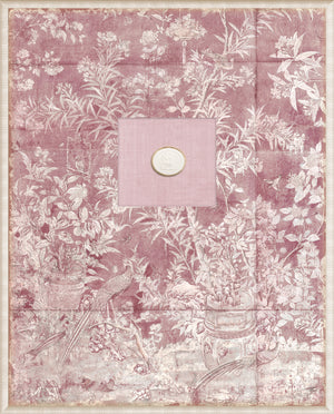 Grand Tour Intaglio – Blush Chinoiserie, Form XI framed art print