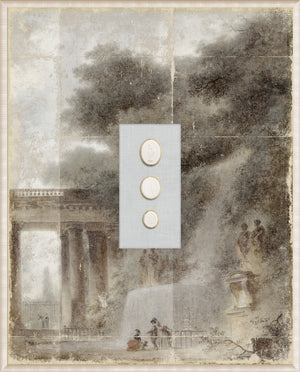 Grand Tour Intaglio – Fragonard – The Cascade, Form V framed art print, 16.75 × 20.75 in
