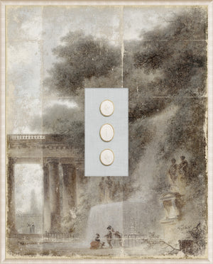 Grand Tour Intaglio – Fragonard – The Cascade, Form IV framed art print, 16.75 × 20.75 in
