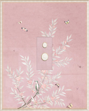 Grand Tour Intaglio – Spring Time Chinoiserie in Blush II, Form VII framed art print, 16.75 × 20.75 in